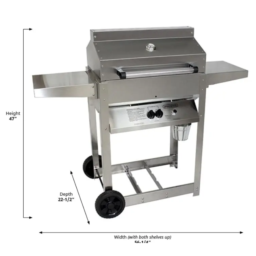 Phoenix Grills Phoenix Stainless Steel Riveted Series Natural Gas Grill SDRIV4LDD-N view 2