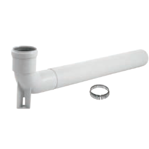 Duravent 5 inch PolyPro Support Elbow Extended Supports