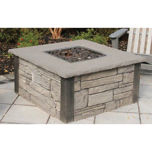 Clearance Square Stackstone Biscotti Tan Fire Pit Nicolock