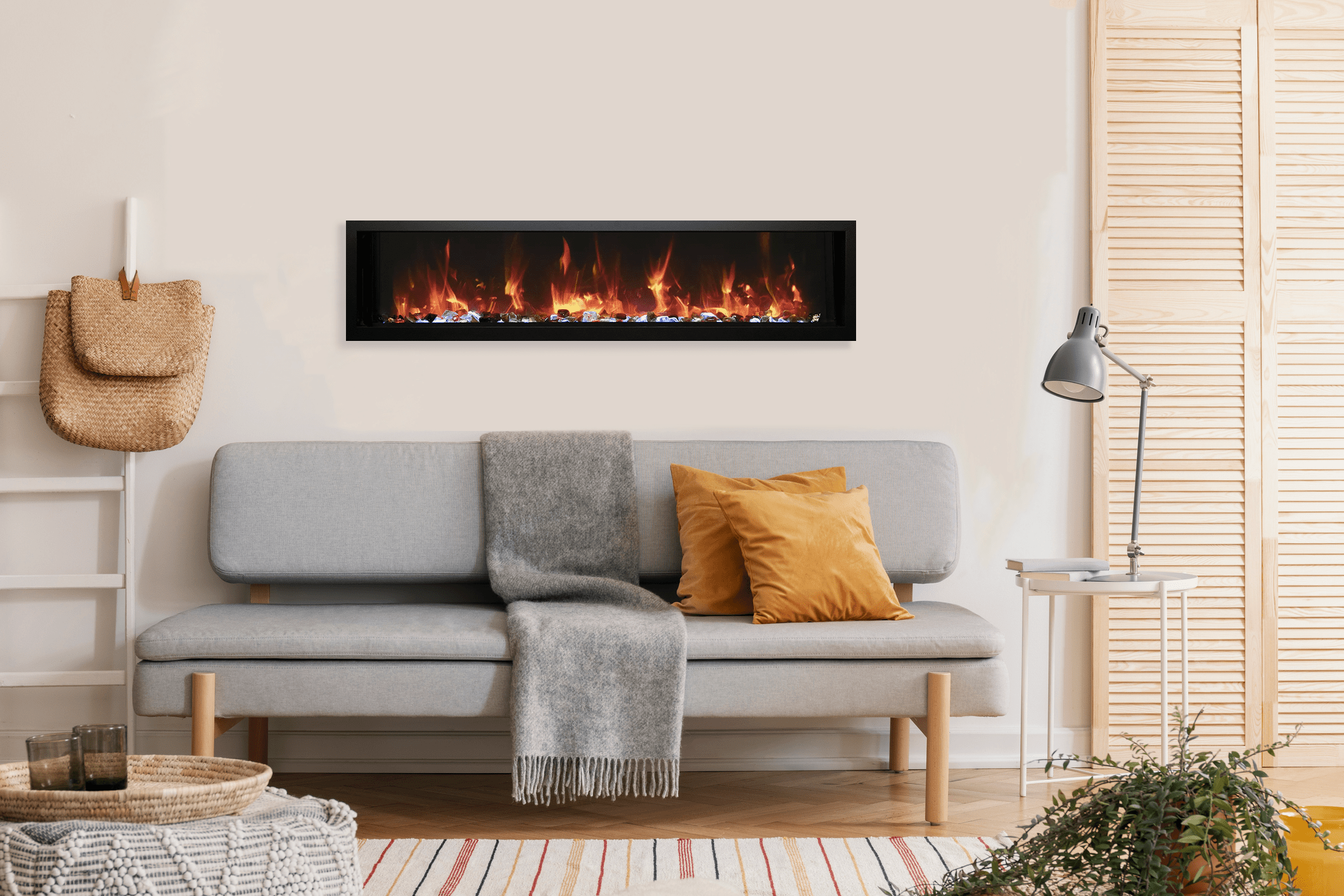 Amantii Symmetry Xtraslim Smart Electric Fireplace 50 Inch