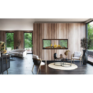 Napoleon Tall Linear Vector 50 See Through Natural Gas, Direct Vent Fireplace with Luminous Logs view 3