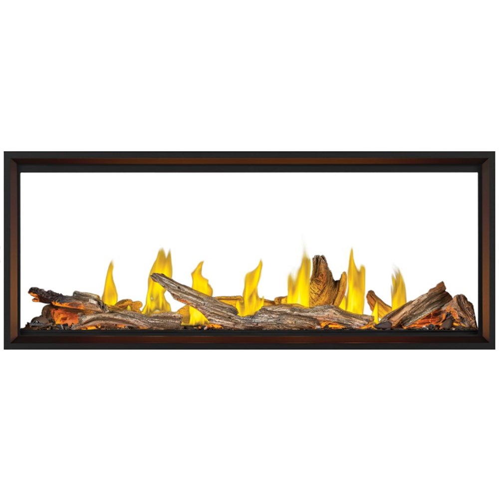 Napoleon Tall Linear Vector 62 See Through Natural Gas, Direct Vent Fireplace with Electronic Ignition