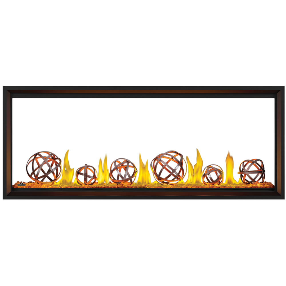 Napoleon Tall Linear Vector 62 See Through Natural Gas, Direct Vent Fireplace with Electronic Ignition view 2