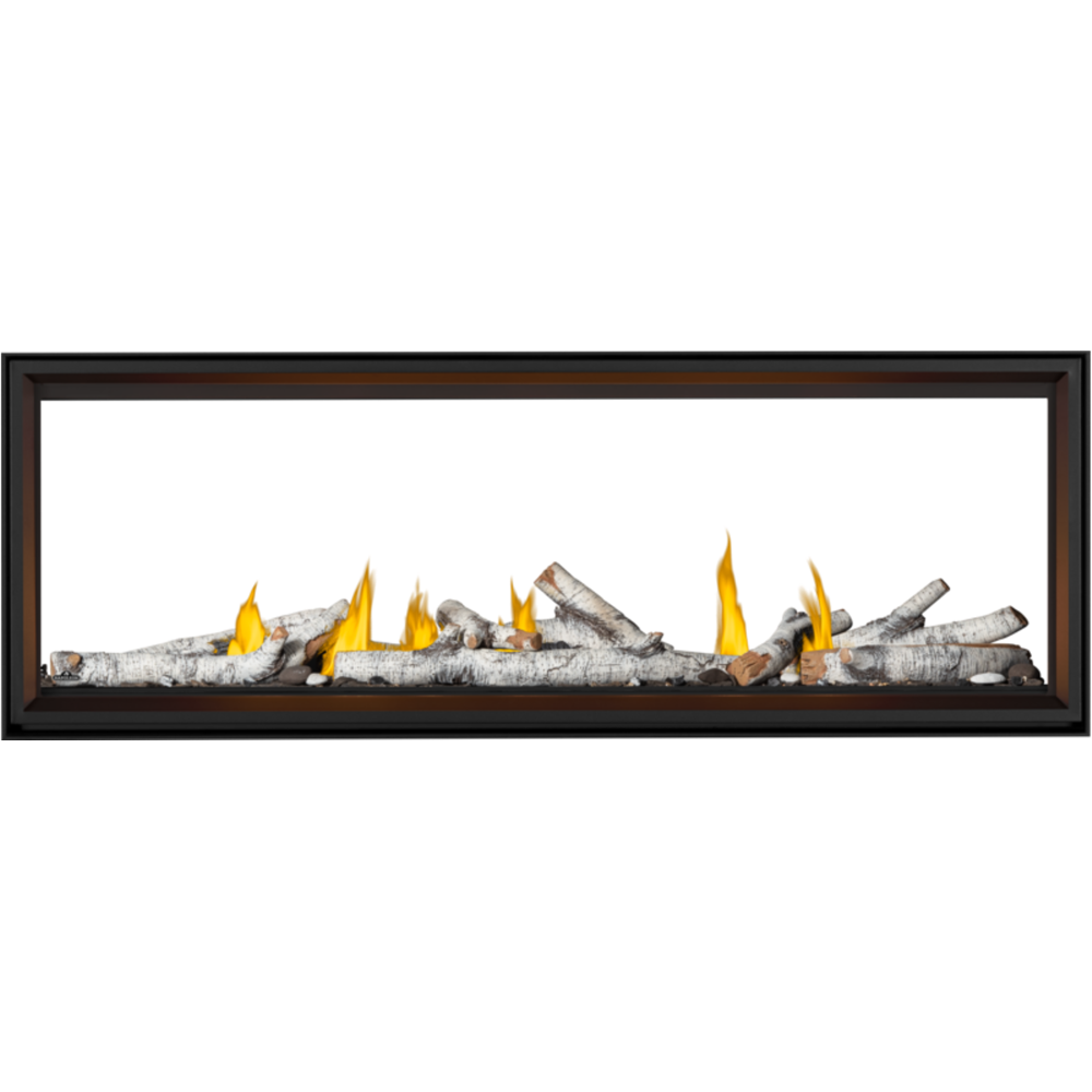Napoleon Tall Linear Vector 74 See Through Natual Gas, Direct Vent Fireplace with Electronic Ignition
