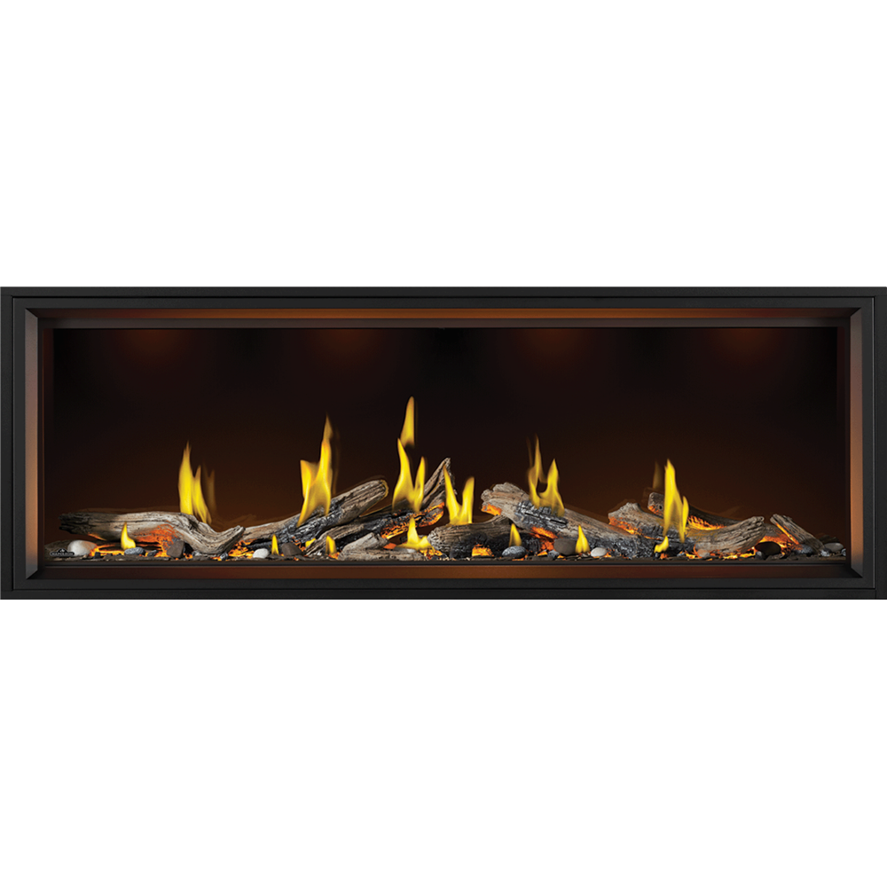 Napoleon Tall Vector 74 with Luminous Logs, Direct Vent Fireplace