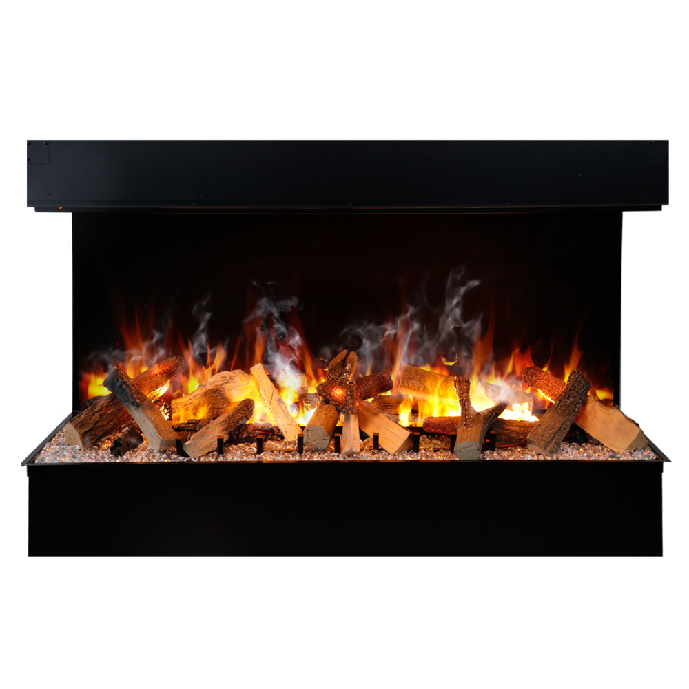 Amantii 75" Signature TruView Series 3-Sided Glass Electric Fireplace