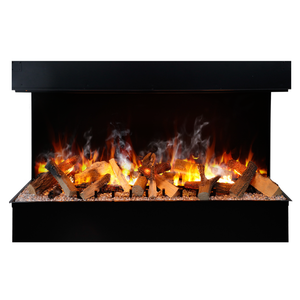 Amantii 75" Signature TruView Series 3-Sided Glass Electric Fireplace