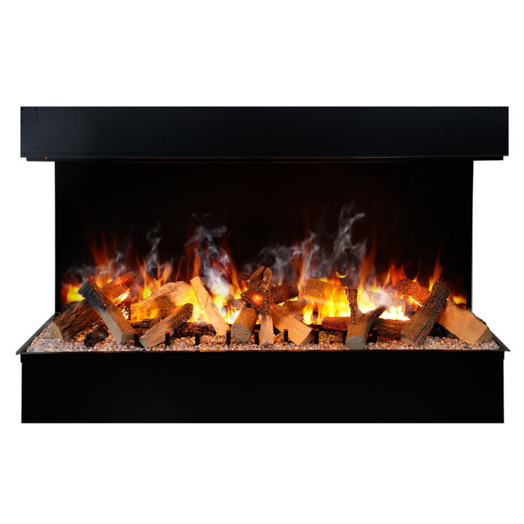 Amantii 75" Signature TruView Series 3-Sided Glass Electric Fireplace