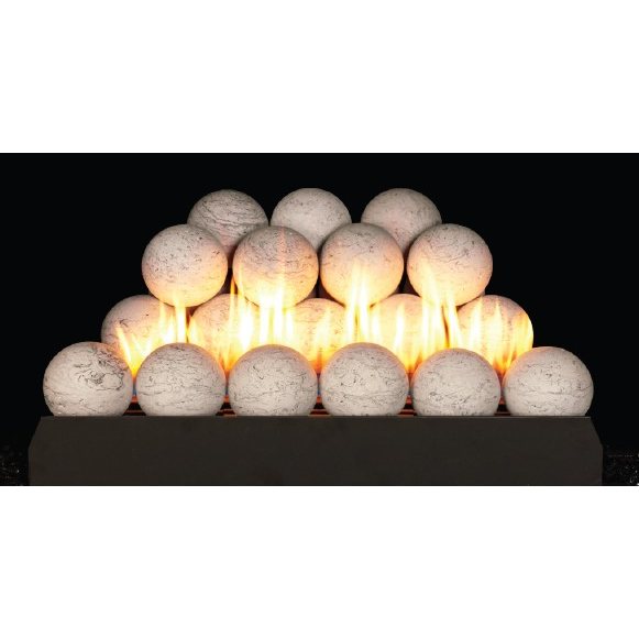 Real Fyre 4" Set of 22 Carrera Marble Fyre Spheres for 24" G23 Burner
