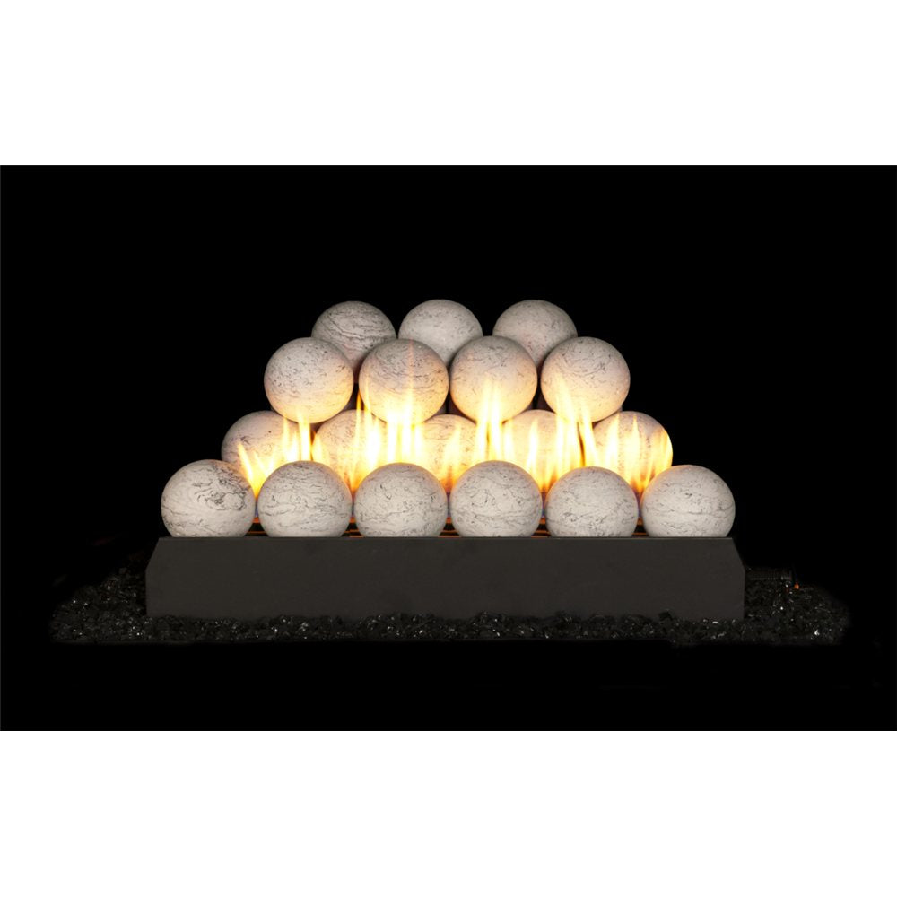 Real Fyre 4" Set of 16 Carrera Marble Fyre Spheres for 18" G23 Burner