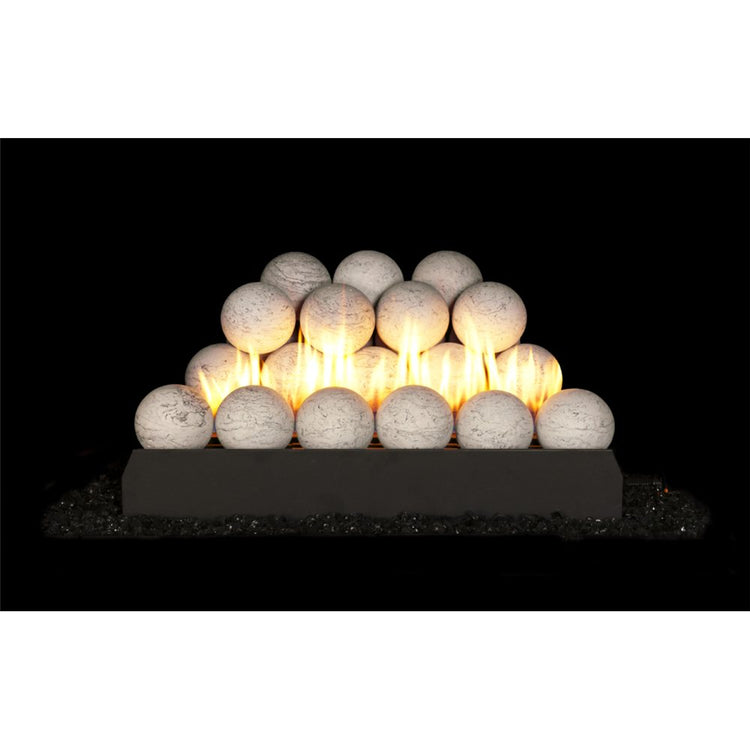 Real Fyre 4" Set of 16 Carrera Marble Fyre Spheres for 18" G23 Burner