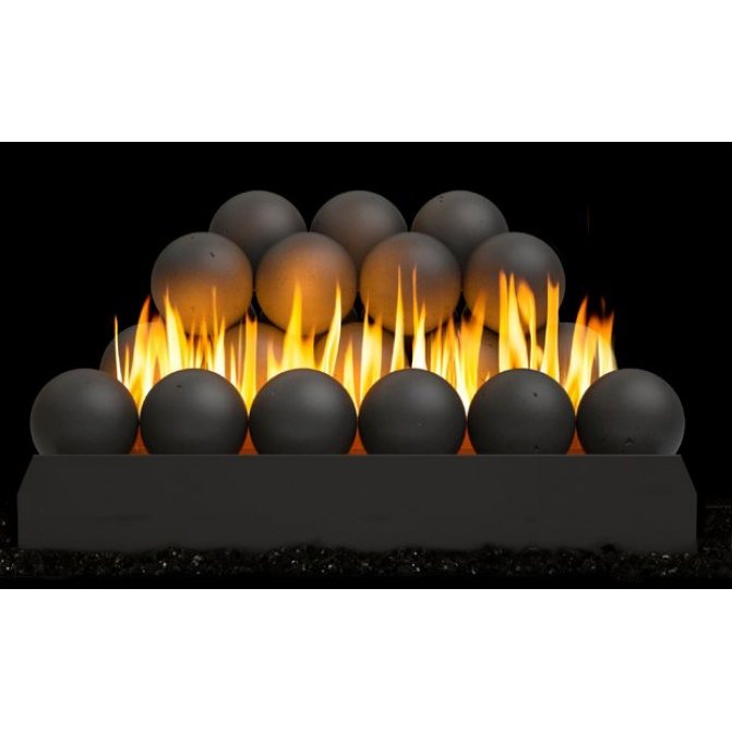 Real Fyre 4" Set of 16 Epic Black Fyre Spheres for 18" G23 Burner