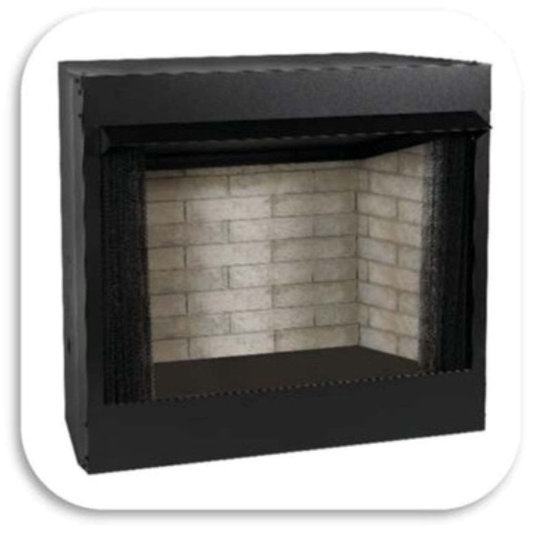 American Hearth Jefferson 42" Vent-Free Louvered Firebox with Refractory Liner